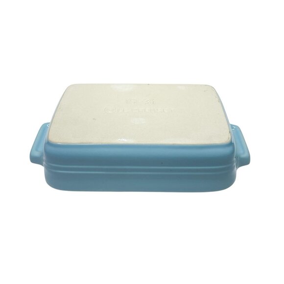 Le Creuset Blue Stoneware Rectangle Baking Dish Bakeware Casserole 7"x5” - Picture 4 of 6